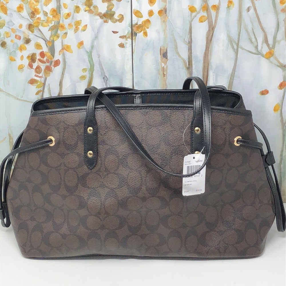 NWT Coach drawstring carryall tote - Picture 4 of 7
